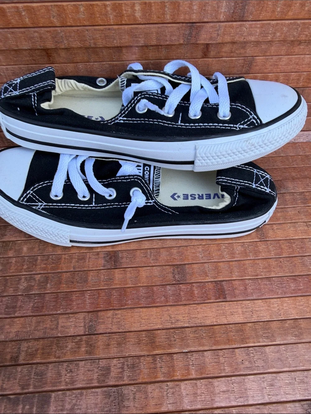 Converse Kids Black and White Low-Top Sneaker. Never worn